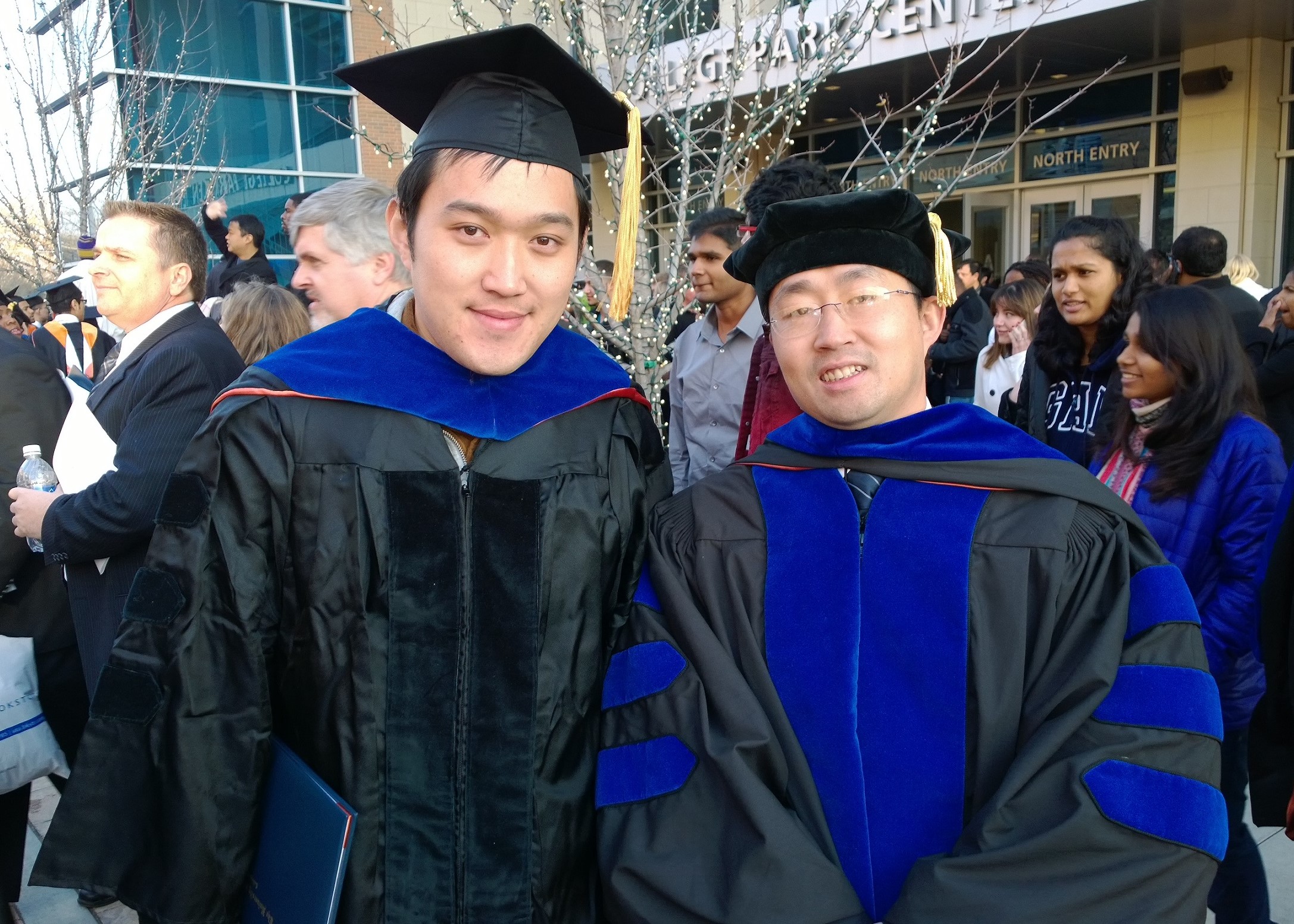 At UTA Commencement with Ning (Dec. 2013)